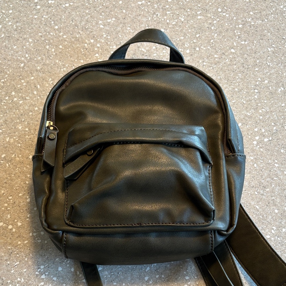 Universal Thread Dark Brown/ Olive Mini Backpack - image 1